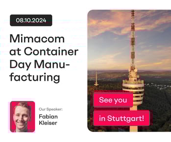 Mimacom als Sponsor und Speaker beim Container Day Manufacturing 2024 in Stuttgart